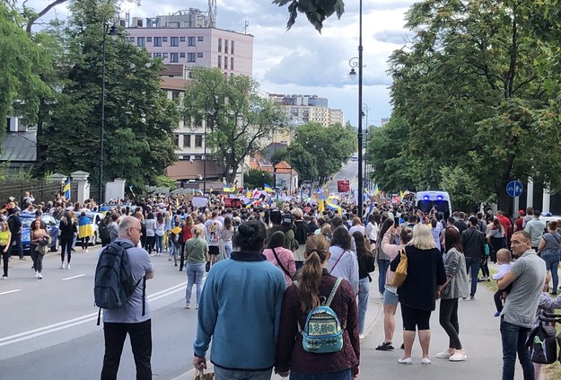 Protest w Warszawie /Michał Dobrołowicz /RMF FM