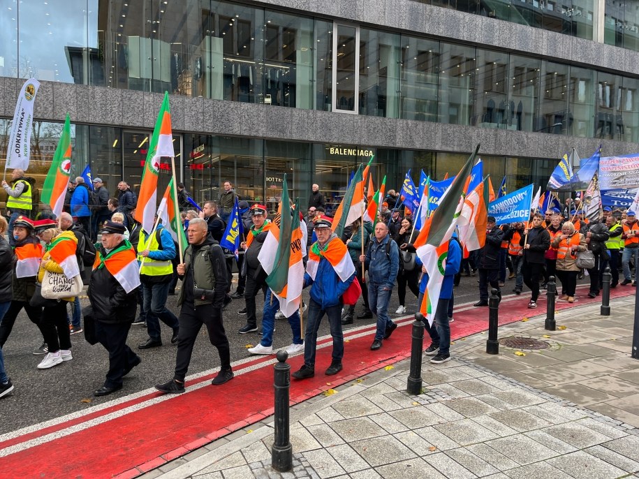 Protest w Warszawie /Jakub Rutka /RMF FM