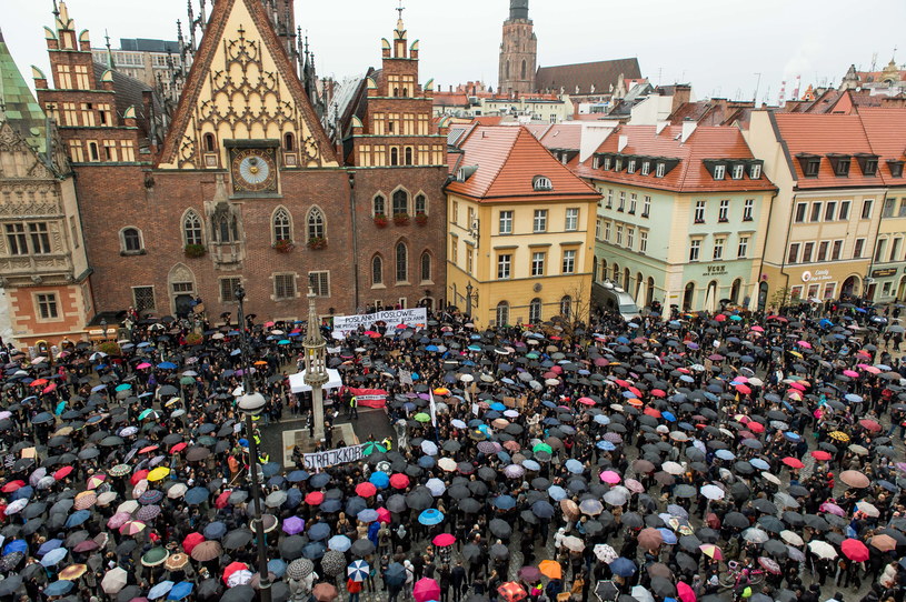 Protest we Wrocławiu /Maciej Kulczyński /PAP