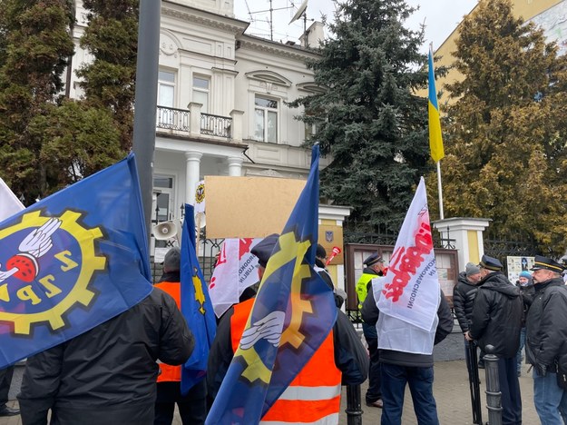 Protest związkowców w Lublinie /Krzysztof Kot /RMF FM