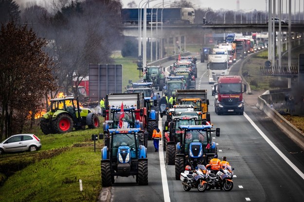 Protestu belgijskich rolników nie widać końca /JEFFREY GROENEWEG /PAP/EPA