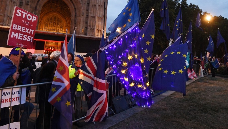 Protestujący antybrexitowi /FACUNDO ARRIZABALAGA /PAP/EPA