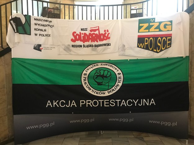 Protestujący chcą rozmów dotyczących m.in. sytuacji w PGG /Marcin Buczek /RMF FM