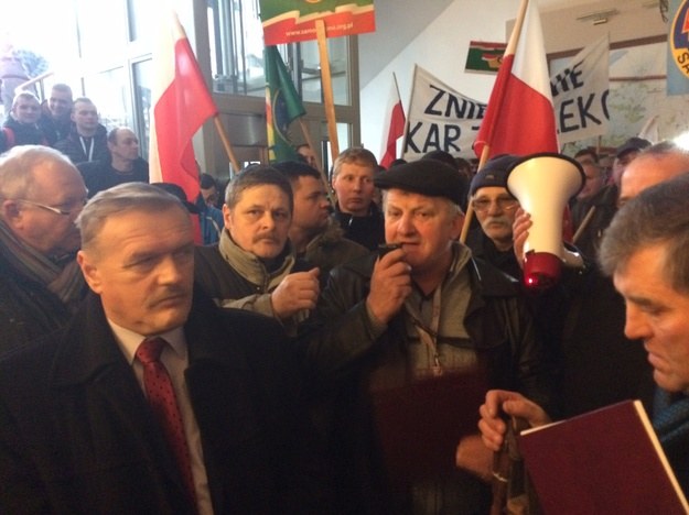 Protestujący rolnicy /Piotr Bułakowski /RMF FM