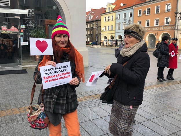 Protestujący w Gliwicach /Anna Kropaczek /RMF FM