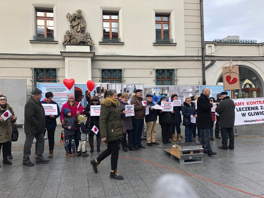 Protestujący w Gliwicach /Anna Kropaczek /RMF FM