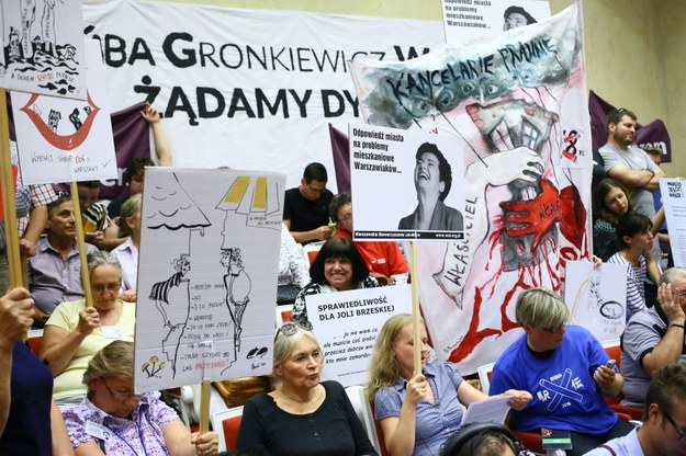 Protestujący /Leszek Szymański /PAP