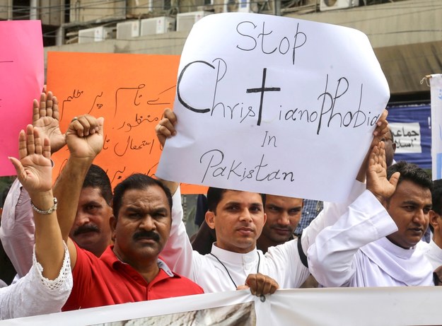 Protesty chrześcijan w Pakistanie /Rehan Khan /PAP/EPA