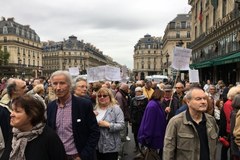 Protesty emerytów przeciwko polityce prezydenta Macrona