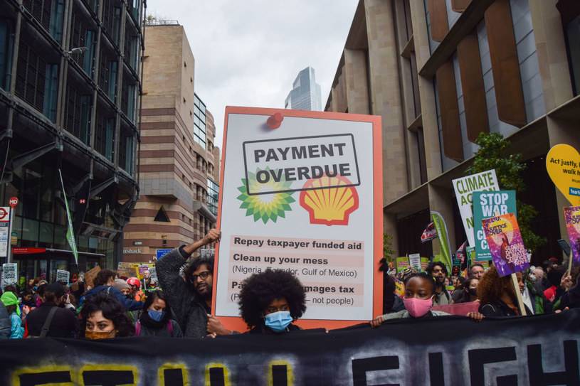 Protesty klimatyczne w Londynie, 2021 r. /Vuk Valcic/SOPA Images/LightRocket /Getty Images