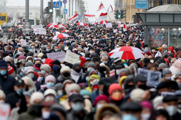 Protesty na Białorusi trwają już pół roku / 	STR   /PAP/EPA