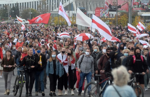 Protesty na Białorusi trwają od 9 sierpnia / 	STR   /PAP/EPA