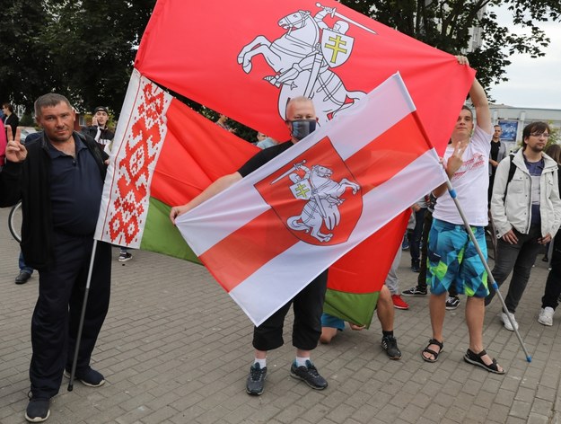 Protesty na Białorusi / 	STR   /PAP/EPA