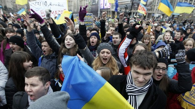 Protesty na Ukrainie trwają od ubiegłego tygodnia /SERGEY DOLZHENKO /PAP/EPA