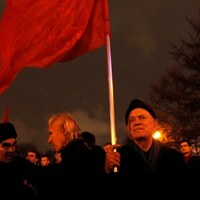 Protest komunistów w Moskwie