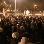 Protesty przeciw ACTA w Trójmieście, demonstranci przed domem premiera