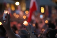 Protesty przed Pałacem Prezydenckim w Warszawie