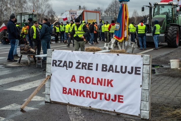 Protesty rolników w Dorohusku /Wojtek Jargilo /PAP