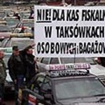 Protesty taksówkarzy w całej Polsce