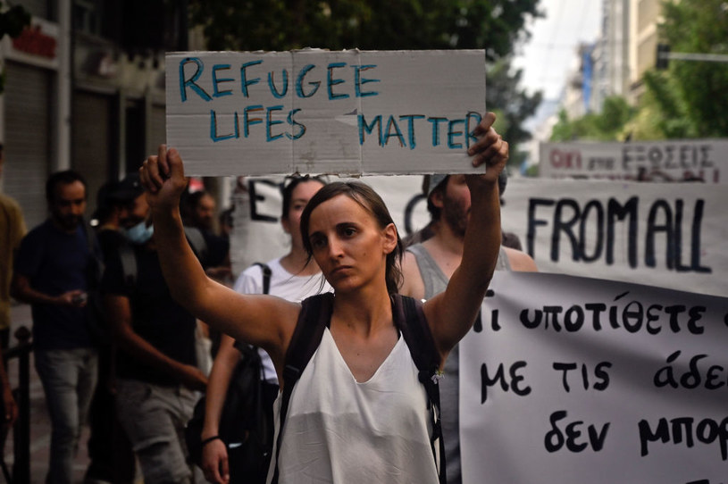 Protesty uchodźców w Atenach /Milos Bicanski /Getty Images