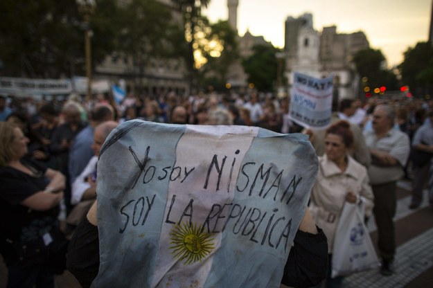 Protesty w Argentynie po śmierci prokuratora /Ivan Fernandez    /PAP/EPA