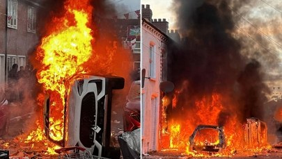 Protesty w Belfaście po ataku migranta przerodziły się w zamieszki. Miasto w ogniu