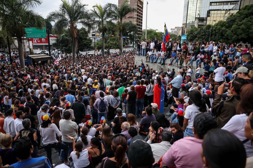 Protesty w Caracas /Miguel Gutierrez /PAP/EPA
