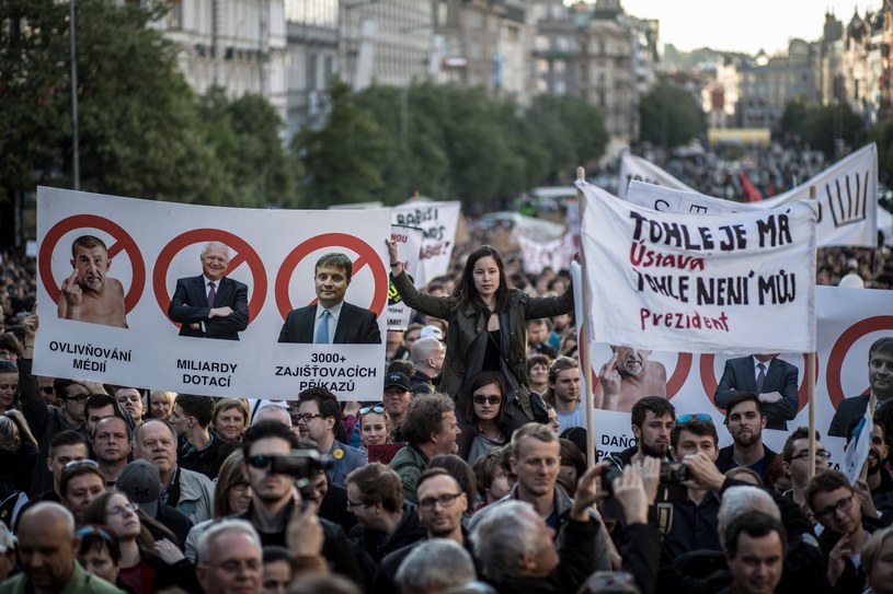 Protesty w Czechach /Martin Divisek /PAP/EPA