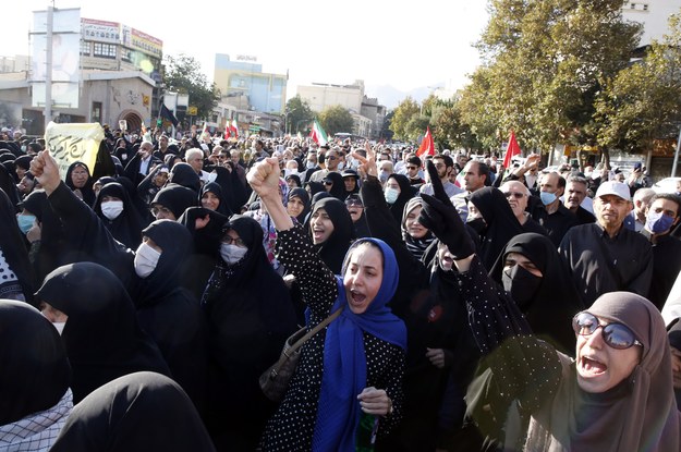 Protesty w Iranie /Abedin Taherkenareh   /PAP/EPA