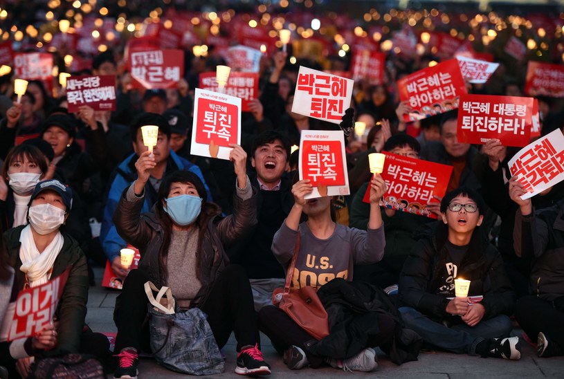 Protesty w Korei Południowej /AFP