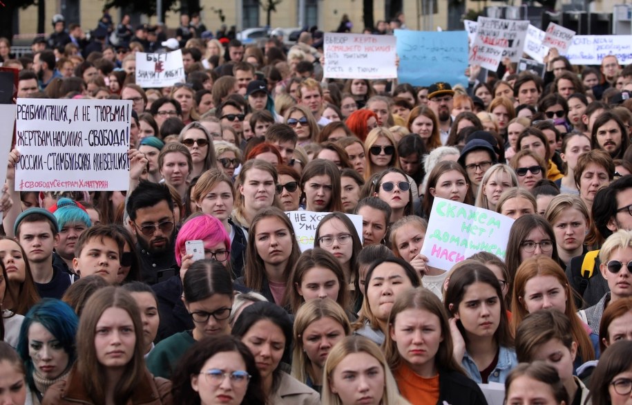 Protesty w obronie sióstr /Sergei Konkov /PAP/ITAR-TASS