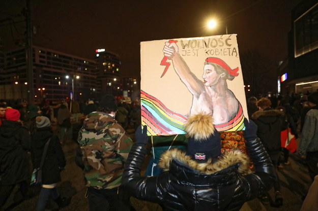 Protesty w ramach Strajku Kobiet w Warszawie / 	Leszek Szymański    /PAP