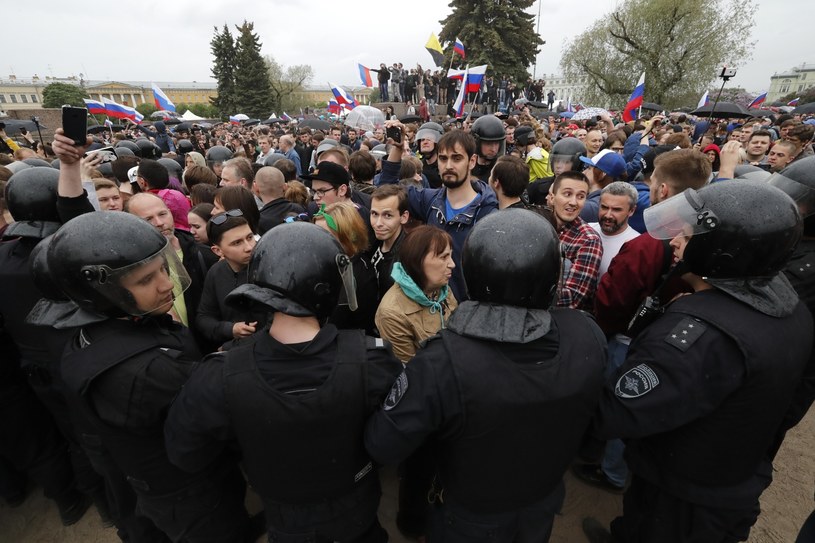 Protesty w Rosji /ANATOLY MALTSEV  /PAP/EPA