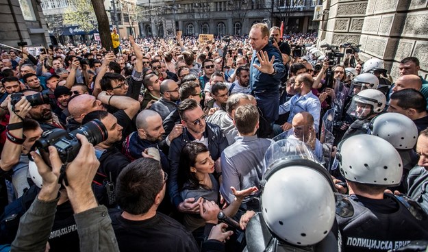 Protesty w Serbii trwają od kilku miesięcy /SRDJAN SUKI /PAP/EPA
