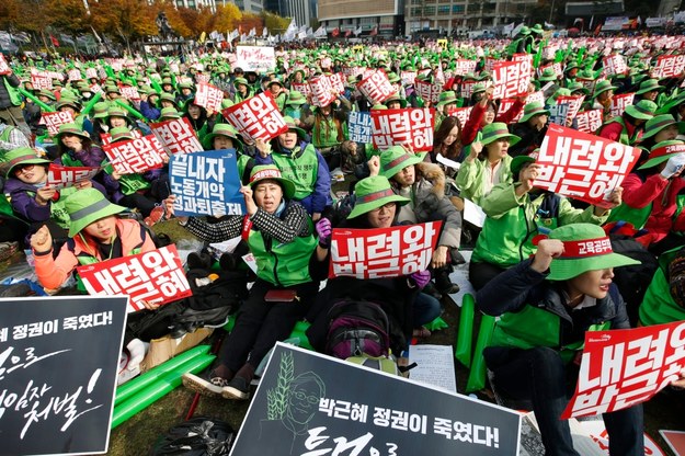 Protesty w Seulu /PAP/EPA/JEON HEON-KYUN /PAP/EPA