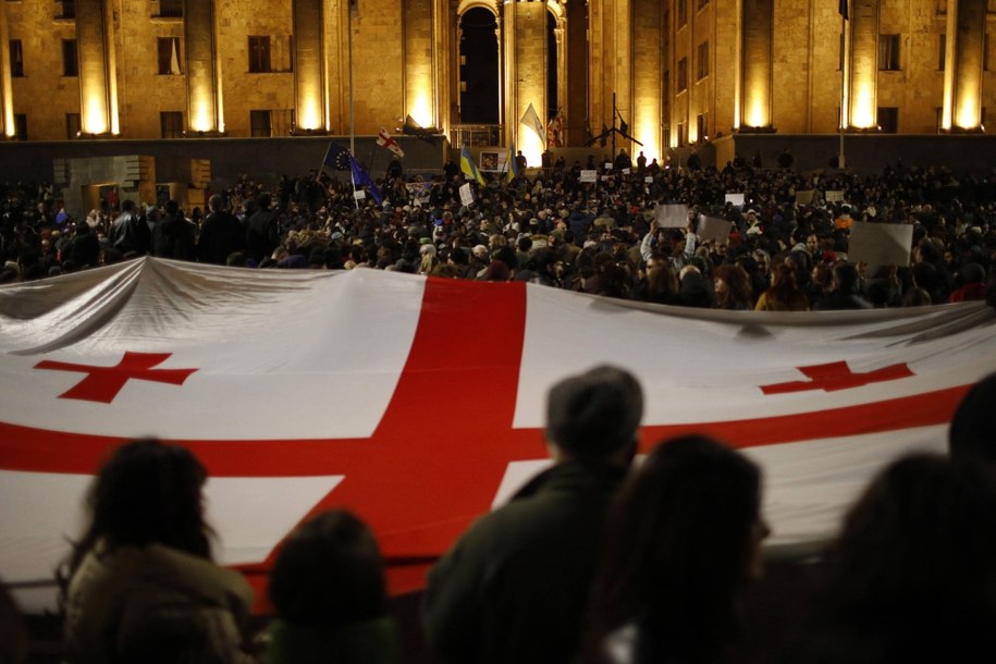 Protesty w Tbilisi /AA/ABACA /PAP/Abaca