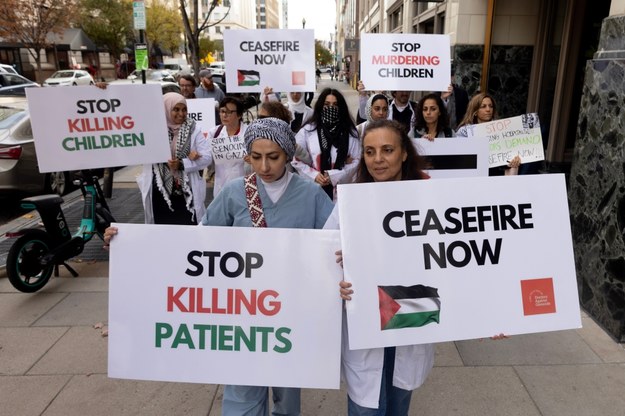 Protesty w USA przeciwko izraelskiej interwencji w Gazie /MICHAEL REYNOLDS    /PAP/EPA