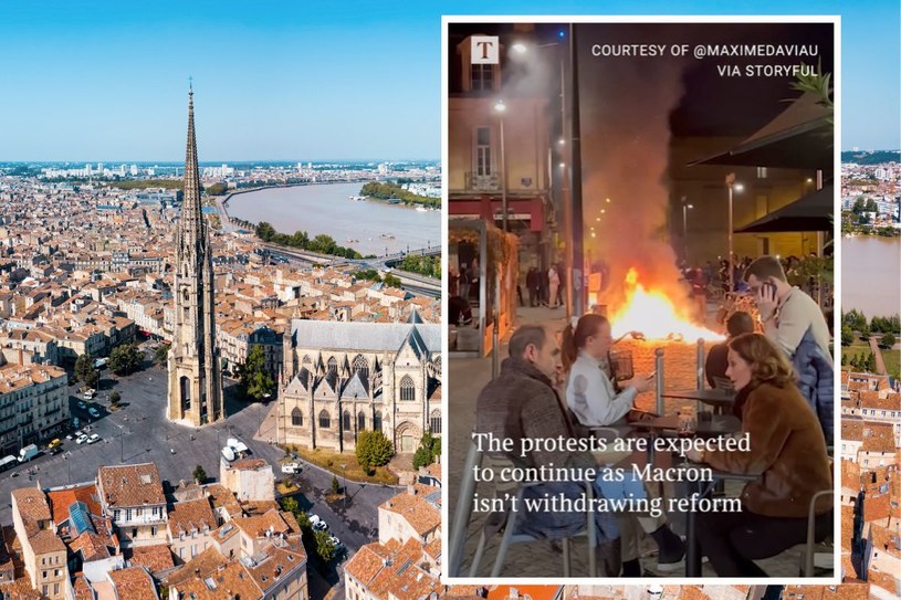 Protesty we Francji związane z reformą emerytalną wywołały chaos na ulicach miast /Instagram/thetimes /123RF/PICSEL