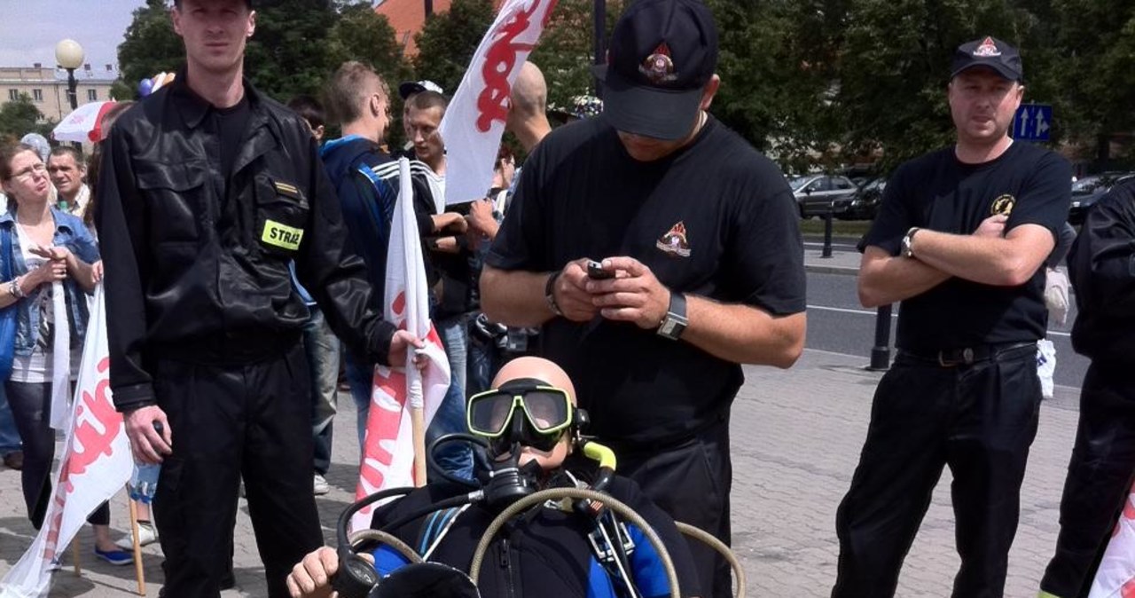 Protesty związkowców w Warszawie