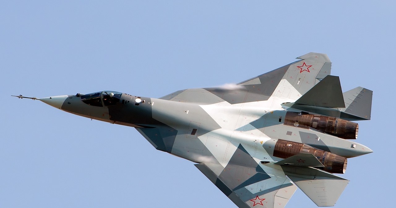 Prototyp SU-57 na pokazie lotniczym. Fot. Maxim Maksimov /Wikipedia