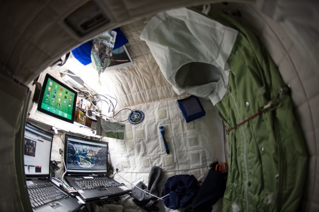 Prywatne miejsce Scotta Kelly'ego podczas jego rocznego pobytu na MIędzynarodowej Stacji Kosmicznej /Materiały prasowe