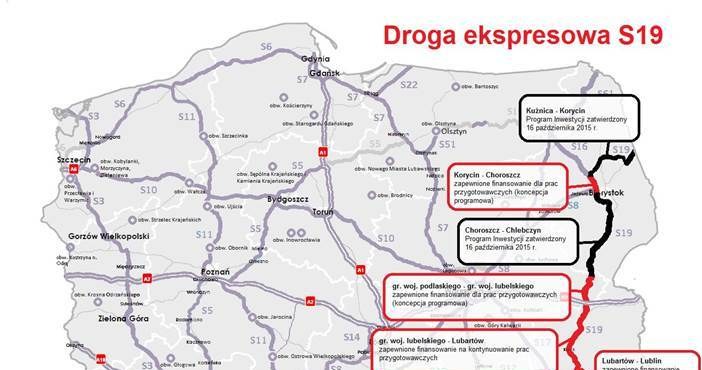 Przebieg drogi Via Carpatia. Przygotowana przez ministerstwo mapka jest propagandowa, większość widocznych dróg istnieje w planach /Informacja prasowa