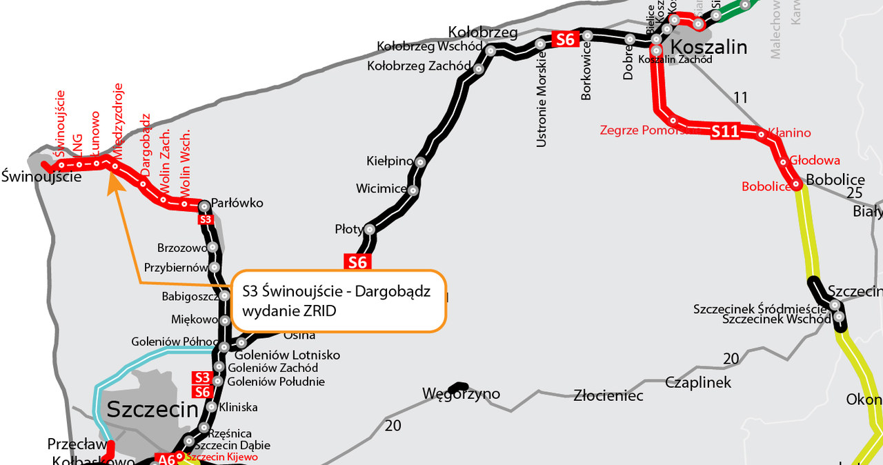 Przebieg nowego odcinka drogi S3 /GDDKiA