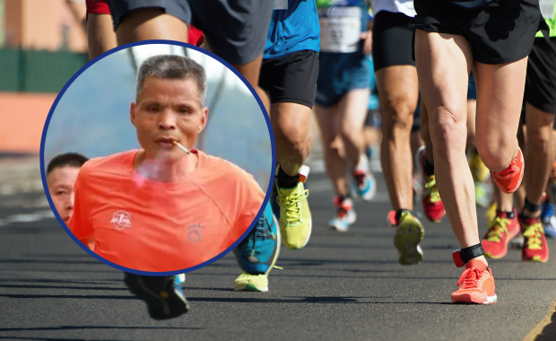 Przebiegł maraton, paląc przy tym papierosy. Został zdyskwalifikowany 
