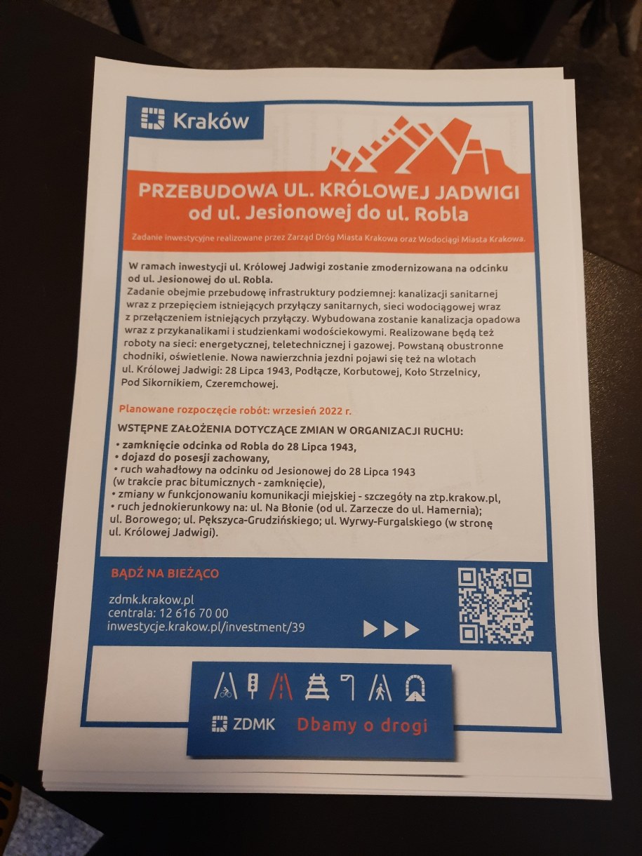 Przebudowa ul. Królowej Jadwigi w Krakowie /Marek Wiosło /RMF FM