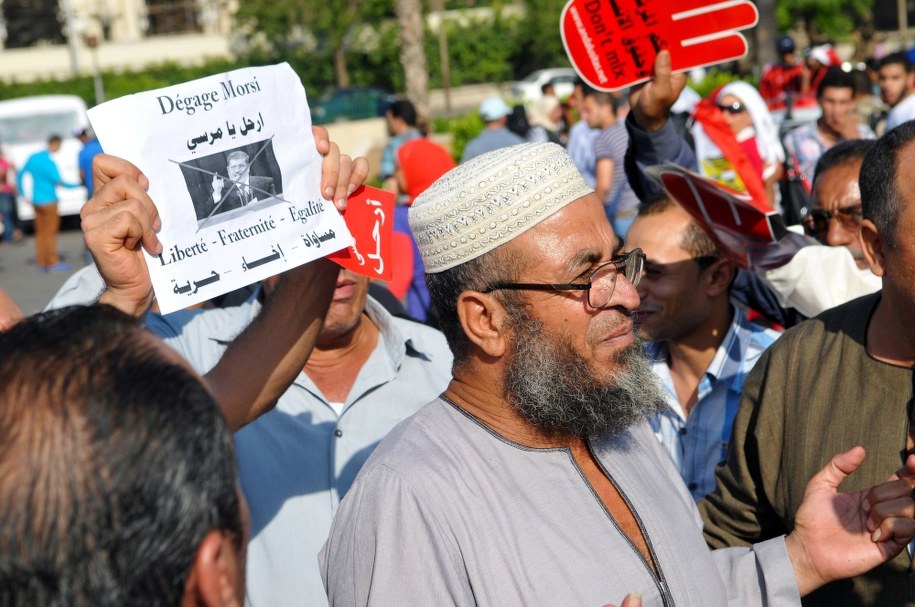 Przeciwnicy byłego prezydenta /DPA/Matthias Tödt /PAP