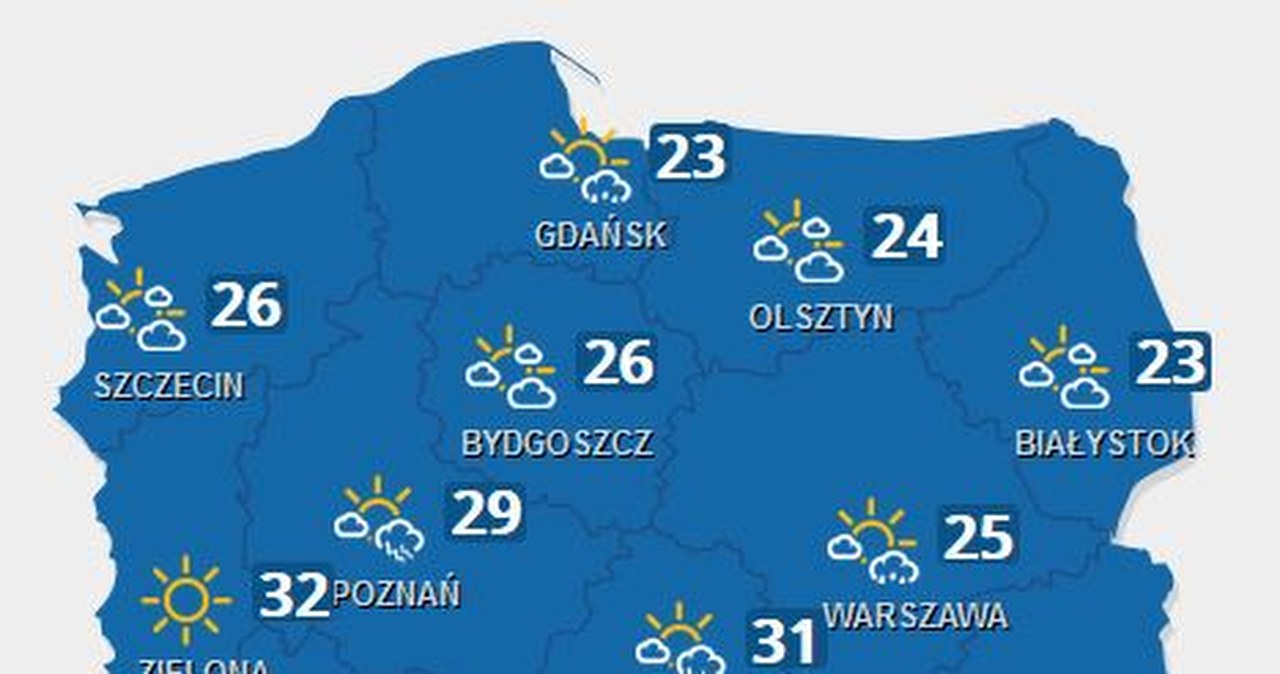 Przed nami upalne, ale burzowe dni