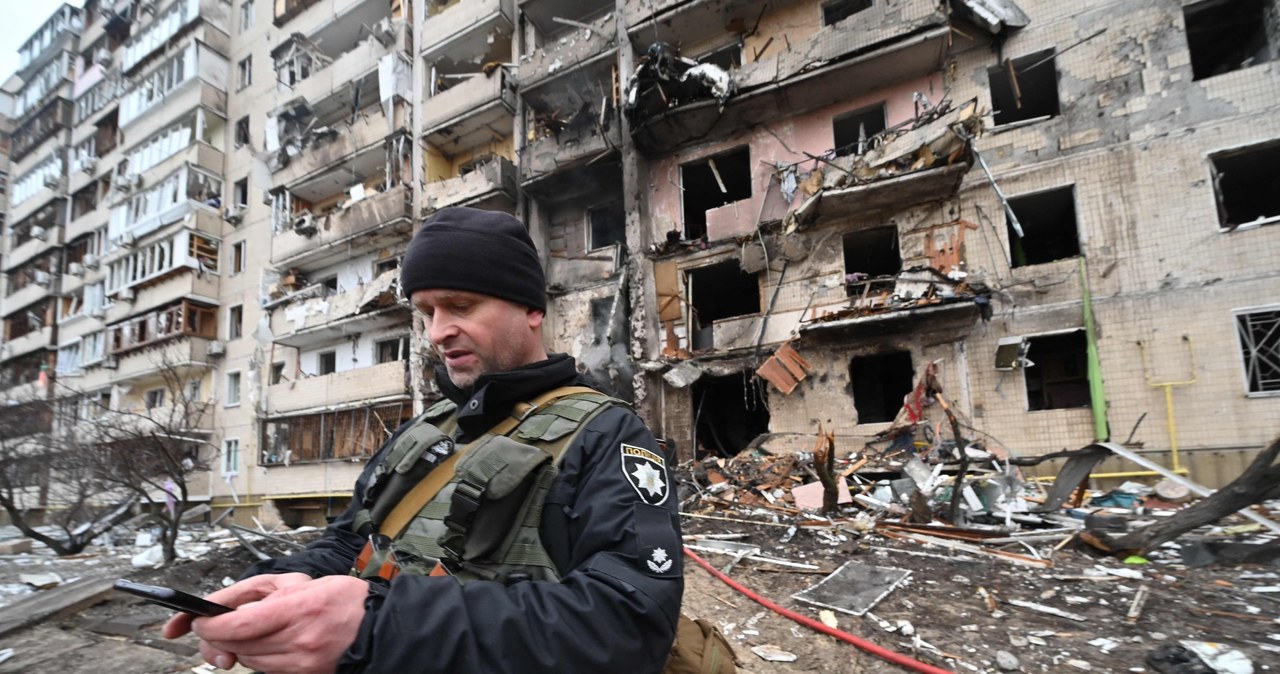 Przedmieścia Kijowa 25 lutego 2022 r., dzień po agresji Rosji /AFP