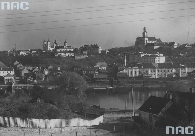 Przedwojenne Grodno: Widok ogólny miasta i rzeki Niemen /Z archiwum Narodowego Archiwum Cyfrowego