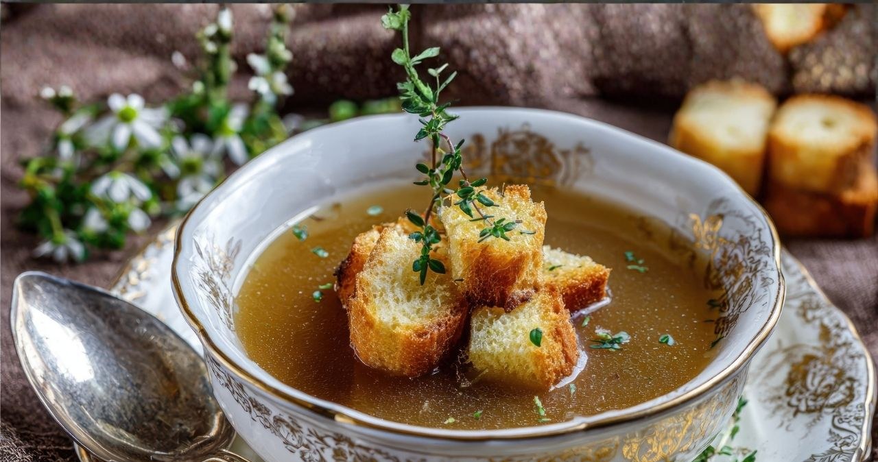 Przedwojenny przepis na zupę kminkową bazuje na domowym bulionie /pannee99 /123RF/PICSEL